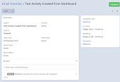 Example email activity item