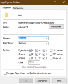 Beispiel aus WinSCP für den Log-Ordner von EspoCRM.