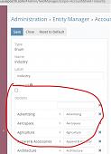 Account industry field